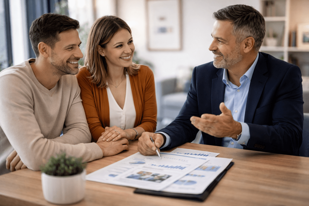 conseiller en gestion de patrimoine à pamiers avec client en rendez-vous